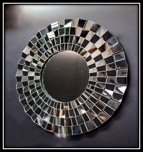 Large Circular Mossaic Mirror